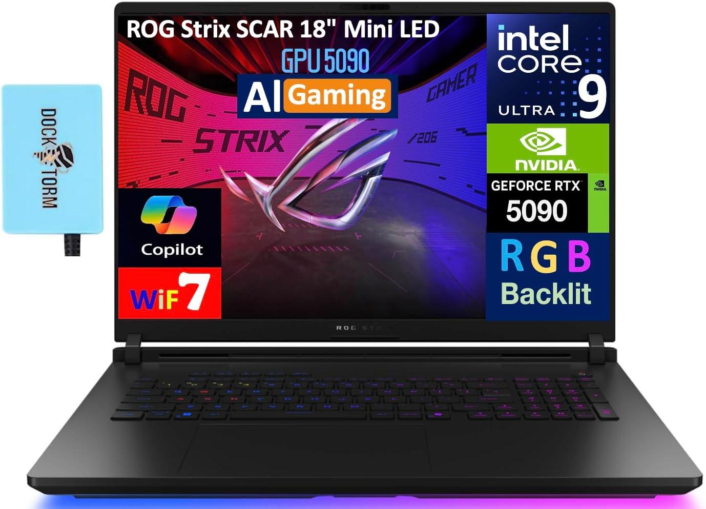 ROG Scar 18 - KI-Workstation, Engpassfrei für KI/3D-Profis, volle TGP