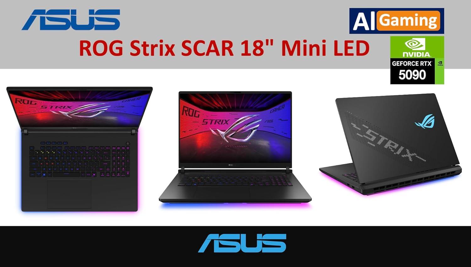 ROG Scar 18 - KI-Workstation, Engpassfrei für KI/3D-Profis, volle TGP
